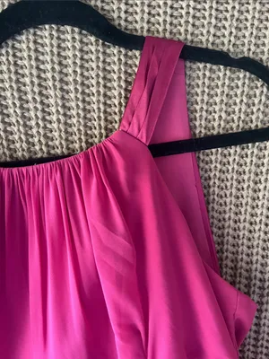David's Bridal Fuchsia Sleeveless Maxi Dress thumbnail 4