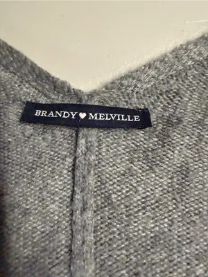 Brandy Melville Grey Cozy Open-Front Women’s Sweater Cardigan Cotton Wool Blend thumbnail 5