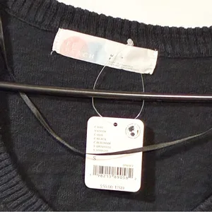 Free People Beach Black Scoopneck Cropped Long Sleeve Top Size Small‎ NEW thumbnail 2