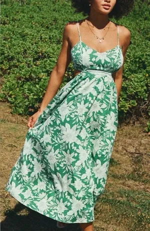 American Eagle Sunset Smocked Sundress thumbnail 1