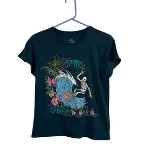 O’Neill Surf Skeleton Gray Tee size L thumbnail 2