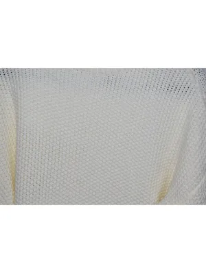Ivory Chunky Knit Sweater Women's Cream Textured Crewneck Long Sleeve Pullover thumbnail 6