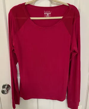 Nicole Miller Sport Fuchsia Long Sleeve Tee thumbnail 1
