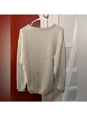 Nashville Tennessee Embroidered Beige Oversized Crewneck Sweater XL thumbnail 8