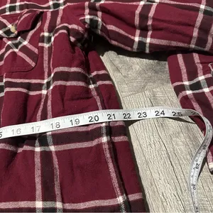 Wrangler Plaid navy Blue Red Women’s Sherpa lining Coat Jacket Pockets vintage thumbnail 6