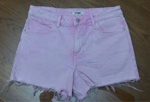 Wrangler Pastel Pink Denim Cutoff Shorts thumbnail 1