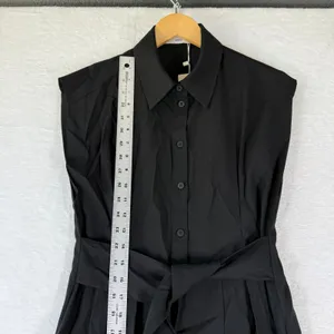 Mango MNG Black Sleeveless Maxi Dress 423TIBI Sustainable Viscose NWT Womens 6 M thumbnail 5