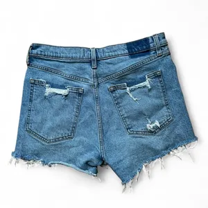 Abercrombie & Fitch Distressed Denim High Ride Mom Jean Shorts‎ size 30/10 thumbnail 2