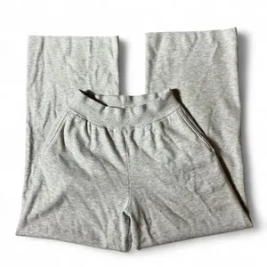 Uniqlo Women Heather Gray Wide Leg Knit Lounge Pants‎ Small 472116-44-02 thumbnail 1