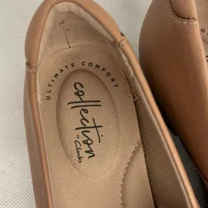 Sz 11 New Clarks Collection Juliet Dahlia Slip-On Loafer Taupe Solid pink blush thumbnail 4