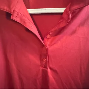 Nike Golf Women’s Large Red Sleeveless Polo Dri-Fit Shirt thumbnail 4