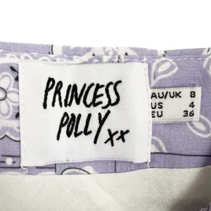 Princess Polly Elaine Midi Skirt in Lavender Purple Bandana Print Size 4 thumbnail 5