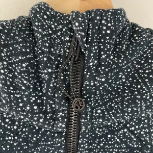 Night View Black White Polka Dot Athletic Workout Scuba Hoodie NEW thumbnail 6