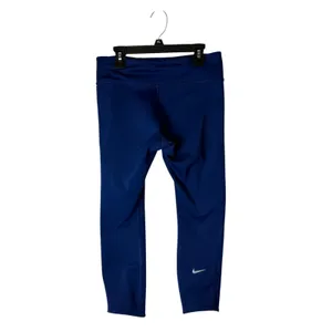 Nike Dri FIT Leggings Women Medium Blue Cropped Laser Cut Pockets‎ Athleisure thumbnail 3