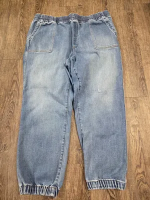 J. Crew Denim Joggers Pants Jeans Denim Size XL thumbnail 1