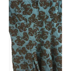 Danny and Nicole Teal Blue Black Floral Jacquard Fit and Flare Dress Size 6 thumbnail 3