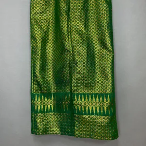 Origami Dress Formal Green Gold Mermaidcore Pointed Neckline‎ Sleeveless Women thumbnail 7
