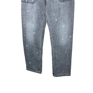 Sandrine‎ Rose Womens Polka Dot Gray Wide Leg Button Fly Buckle Back NWT Size 28 thumbnail 3