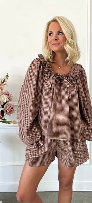 Brown Gingham Set Size L thumbnail 1