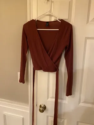 Windsor Wrap Cropped Sweater thumbnail 5