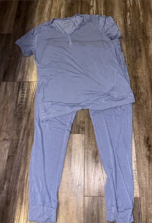Little sleepies adult pajamas blue jogger S/M thumbnail 1