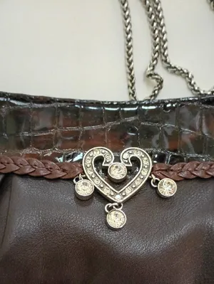Brighton Brown Heart Accent Chain-Handle Shoulder Bag thumbnail 2