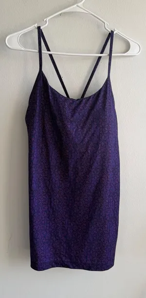 Patagonia Womens XL‎ Purple Geometric Strappy Criss Cross Shelf Bra Tank Top thumbnail 1