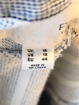 Pilcro Anthropologie The Kit Utility Romper Size 12 Blue White Stripe Cotton thumbnail 4