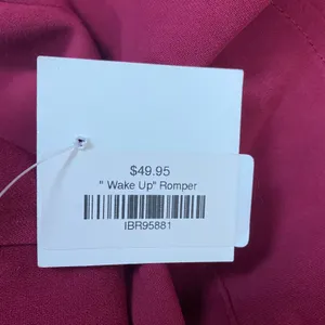 Wake Up Ruffle Romper Maroon Size Small thumbnail 6