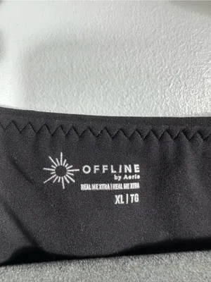 OFFLINE by Aerie Real Me Xtra Black Long Sleeve Jumpsuit Bodysuit Size XL‎ thumbnail 8