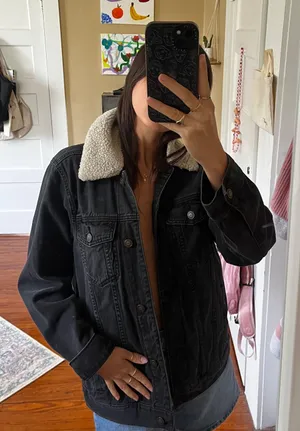 Hollister Denim Jacket Removable Sherpa thumbnail 1