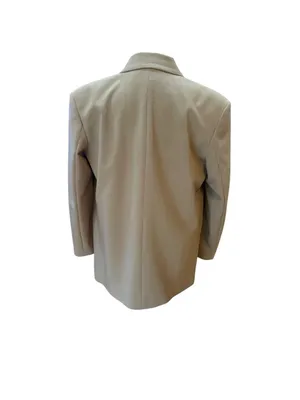 Zara Double Breasted Oversize Blazer In Khaki Womens Small Blogger Favorite thumbnail 3
