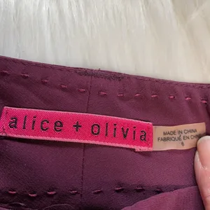 Alice + Olivia Plum Slouchy High Waisted Cropped Arthur Pant thumbnail 4