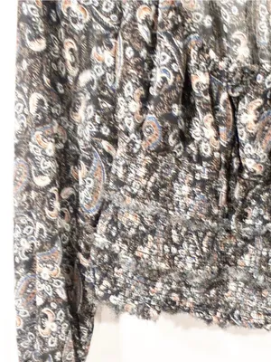 Free People Lolitta Paisley Top Blouse Peasant Floral Sheer Size Medium thumbnail 3