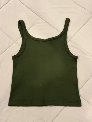 Brandy Melville John Galt Forest Green Beyonca Tank Top thumbnail 2