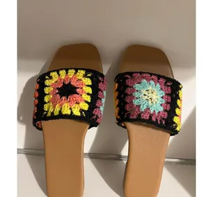 Colorful Crochet Slide Sandals size 36 (5) thumbnail 1