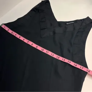 Who What Wear Imperfect black top slightly sheer v‎ neck goth grunge alternative layering 2018 thumbnail 8