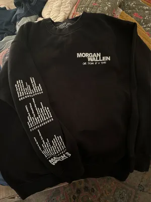 Morgan wallen crewneck sweatshirt Black Size L thumbnail 1