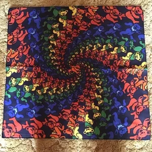 NWT Grateful Dead Rainbow dancing bears bandana thumbnail 2