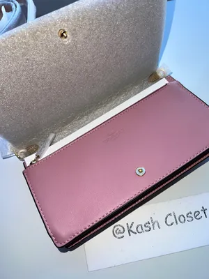 Coach Anna Foldover Clutch Crossbody With Heart Petal Print thumbnail 7