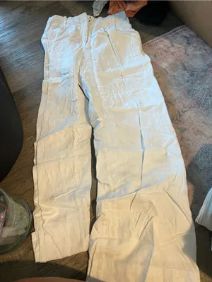 Abercrombie White Wide-Leg Women's Pants thumbnail 7