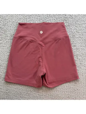 AYBL High Waisted Biker Shorts Women's Small Mauve Pink Gym Workout Activewear thumbnail 2