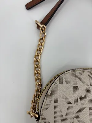 Michael Kors Vanilla and Cedar Signature Stripe Crossbody thumbnail 11