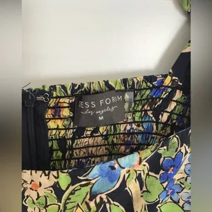 Dress Forum Los Angeles Blue Floral Maxi Dress‎ Size M thumbnail 2