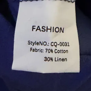 Women's Blue Wide-Leg Crop Pants Size S Cotton Linen Blend Size Small Pockets thumbnail 10