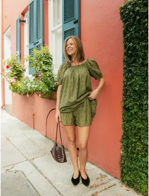 Darling Loungewear Sweet and Short Set Green Size M thumbnail 2