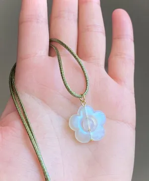 Handmade simple flower fairy cottage boho cute necklace🌼 thumbnail 3