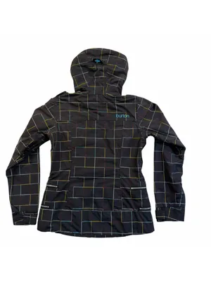 Burton Women’s Small - Y2K Snowboard Jacket Multicolor Plaid Grid Hooded thumbnail 4