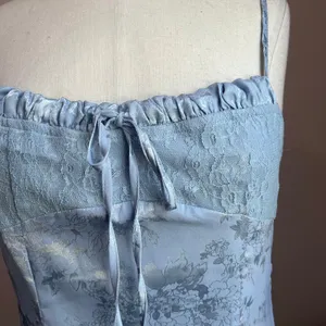 Cider Floral Jacquard‎ Corset Mini Dress in Baby Blue Size Large thumbnail 3