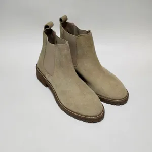 Steve Madden Leopold Chelsea Boots Suede Tan Ankle Booties Lug Sole Scandi Girl thumbnail 2